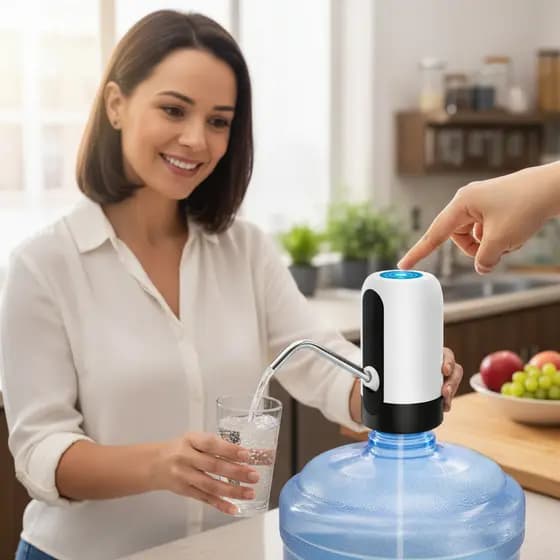 Bomba Elétrica Para Galão De Agua Mineral Recarregável USB Universal Galão 5L 10L 20L Premium