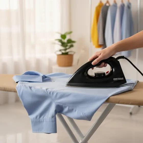 Ferro De Passar Roupas A Seco Soft 1000W 127V Base Antiaderente Cerâmica Leve Poupa Botões Protetor Térmico Preto
