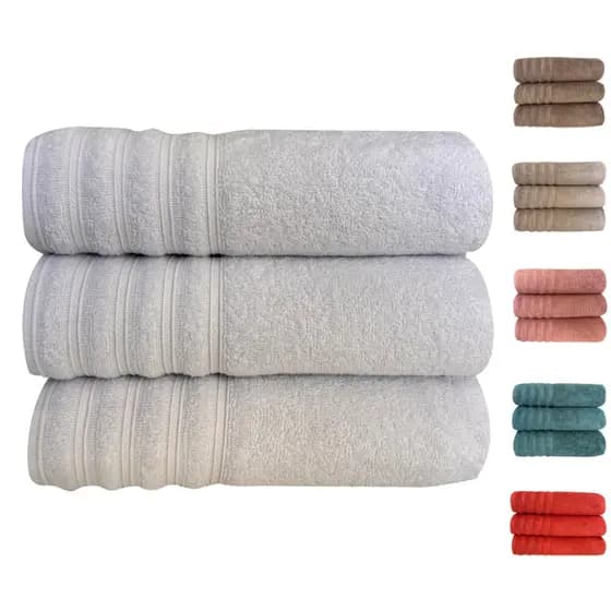 Kit 3 Toalhas Banhão Gigante Algodão Fio Penteado Macia Twist
