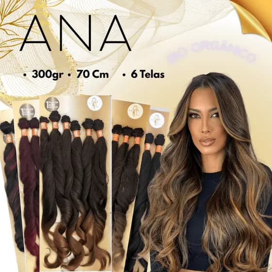 Cabelo Bio Orgânico Fy Hair 70cm Ondulado Efeito Babyliss 300gr