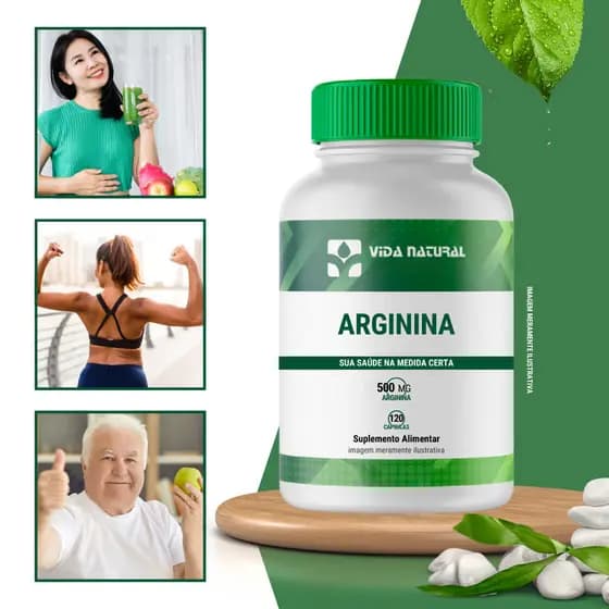 Arginina 500mg 120 Cápsulas Pré Treino