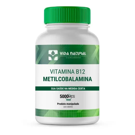 Vitamina B12 (METILCOBALAMINA) 5000mcg 60 Cápsulas