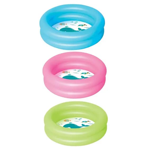 Banheira Inflável Infantil 28 L Cores Variadas Azul/Rosa//Verde - Mor