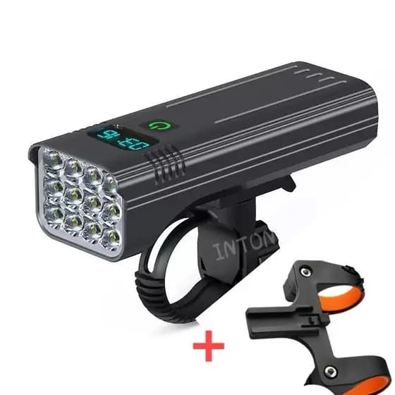 Farol De Bike Usb 12 Leds Super Potente Power Bank T6 Elite 4800 Lumens