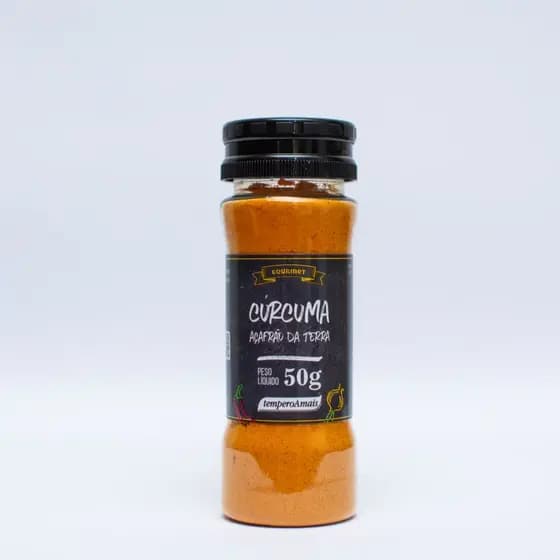 Cúrcuma, Açafrão da Terra em Pó 50g Pote Tempero para cozinhar Qualidade Tempero A mais