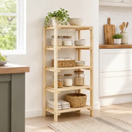 Estante Para Cozinha Ou Plantas Decorativa Organizadora 5 Prateleiras