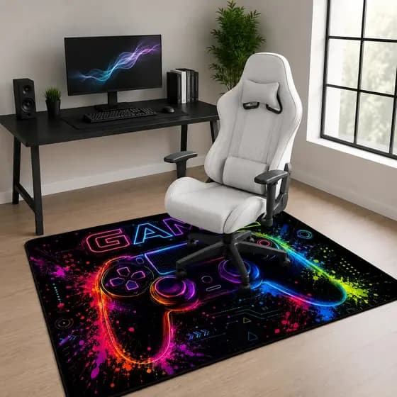 Tapete Protetor De Piso Cadeira Gamer 1x1,4m Borracha Barato