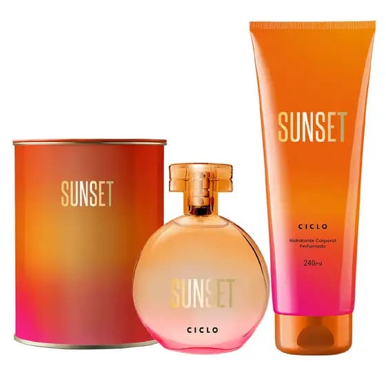 Kit Sunset Ciclo: Deo Colônia Lata + Hidratante