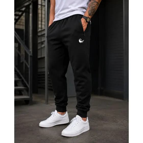 Calça Moleton Masculina Frio Inverno Casual/Confortável/Dia a Dia