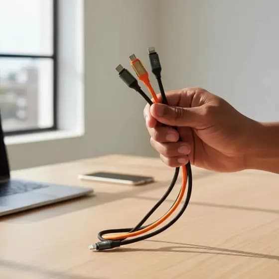 Cabo Carregador V8 Emborrachado USB Tipo V8 de Alta Qualidade