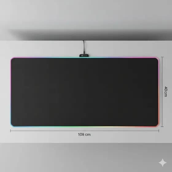 Mouse Pad Gamer Grande Speed Borda Costurada Gigante 70x30cm E Mousepad RGB 80x30cm