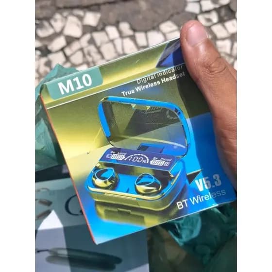 Fone M10 De Ouvido bluetooth 5.1 Sem Fio tws Estéreo Com Pod Carregador Power Bank