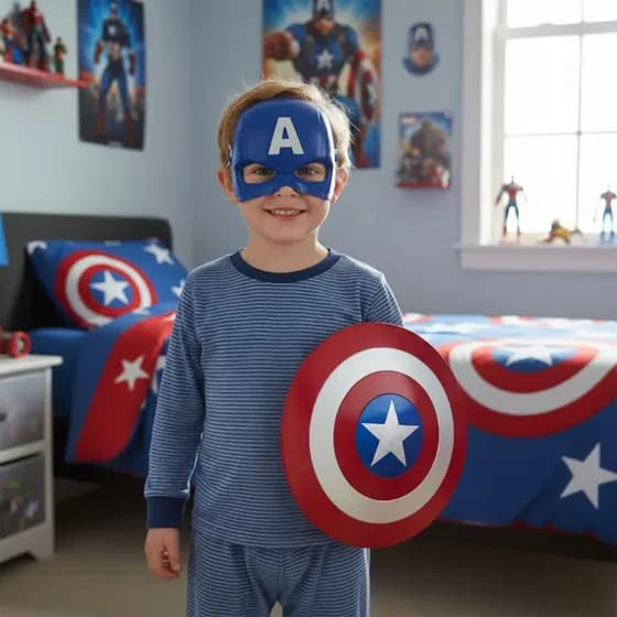 Kit Acessório Máscara + Escudo Capitão América Infantil