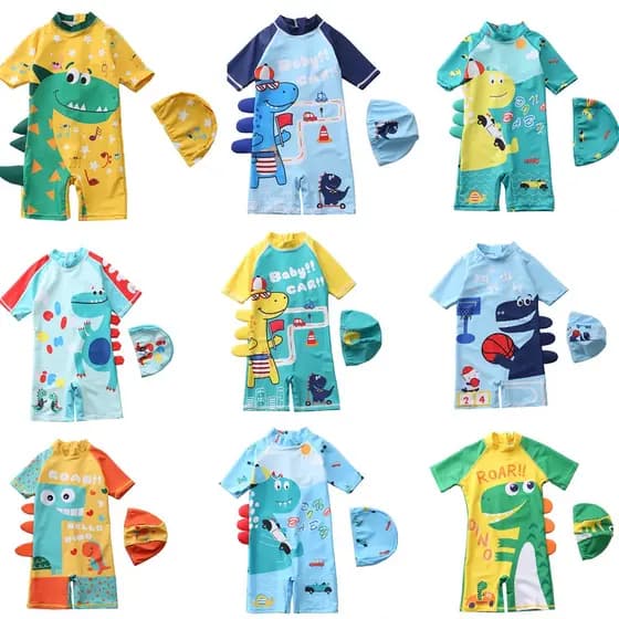 Roupa De Praia Infantil Traje De Banho Infantil Meninos Roupa Menino Curto-shorts De Manga Bonito Maiô