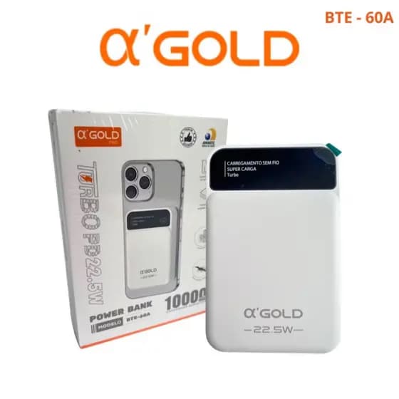 Carregador Portátil De Indução 10000mah 22.5w Turbo 3 In 1