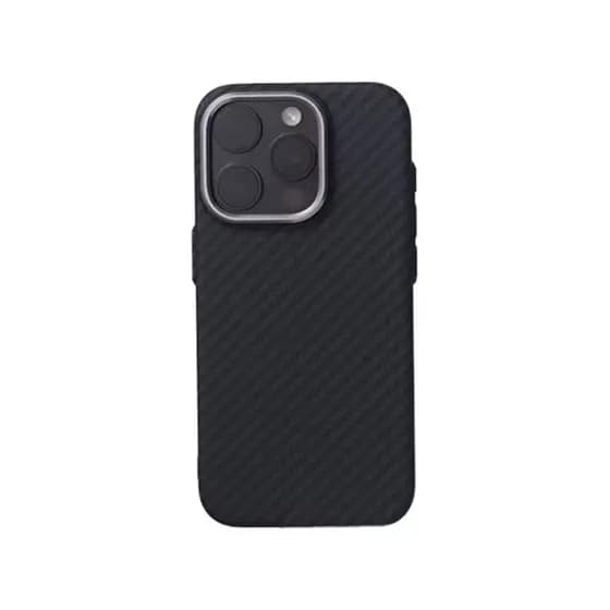 Luxo textura de fibra carbono para iphone 16 pro max com carregamento sem fio magnétiza liga lente proteção