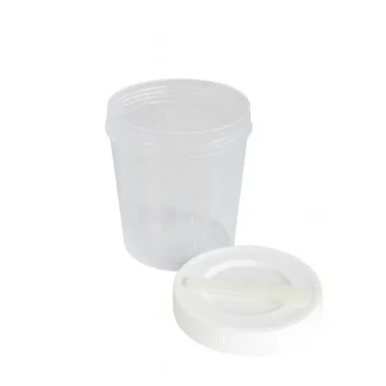 Coletor Universal Translucido Com Tampa Branca 80Ml - 3B