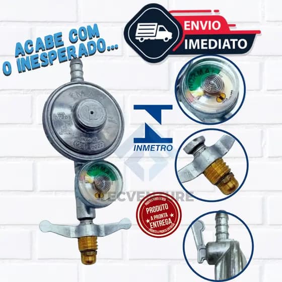 Regulador de Gás com Manômetro para Botijão de 13kg – Segurança, Economia e Controle Total!