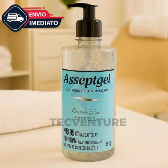 Higienizador em Gel para Mãos Fresh Blue 420g Perfumado com Esferas Hidratantes com Dosador