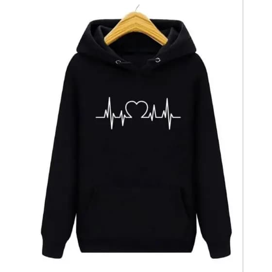 Blusa de Frio Moletom Feminino Batimentos Casaco Algodão Capuz e Bolso Envio Rápido