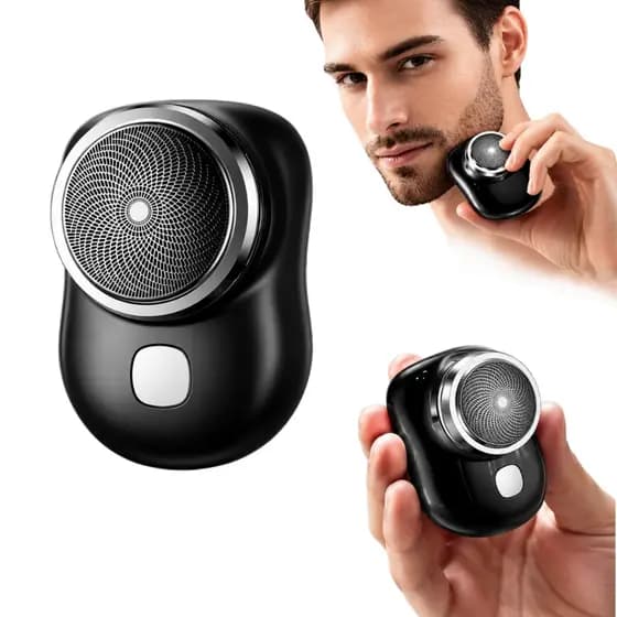 Mini Barbeador Elétrico Portátil USBC 6hs Uso À Prova D'água Bivolt Preto