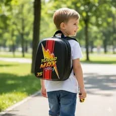 Mochila Infantil Masculina Turbo Max Ray Pequena Resistente Escolar Passeio Menino Tamanho P