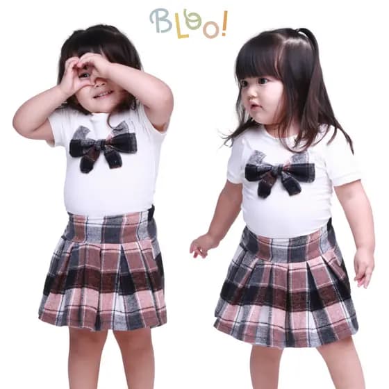 Conjunto Blusa e Saia Menina Elegante Confortável Patricinha
