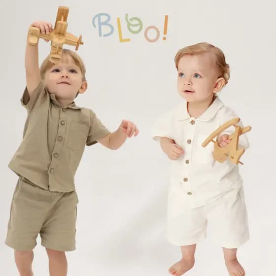 Kit 2 Peças Camisa E Bermuda Infantil Menino Mauricinho Blogueirinho Estiloso 100% Algodão