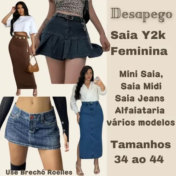 mini Saia jeans y2k feminina Desapego saia alfaiataria Y2K