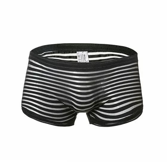 Shorts masculinos moda masculina cueca Boxer de malha listrada