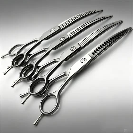 Wingsbro Tesoura De Desbaste Curvada De 7 Polegadas Para Cães , Curva Aparar Tesouras Cuidar De Animais De Estimação Ou