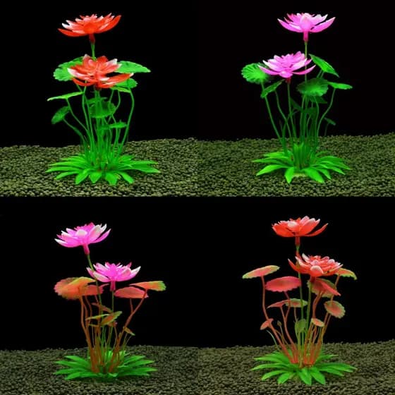 Kit Com 2uns Planta Artificial Decorativa Para Aquário 14cm ct59