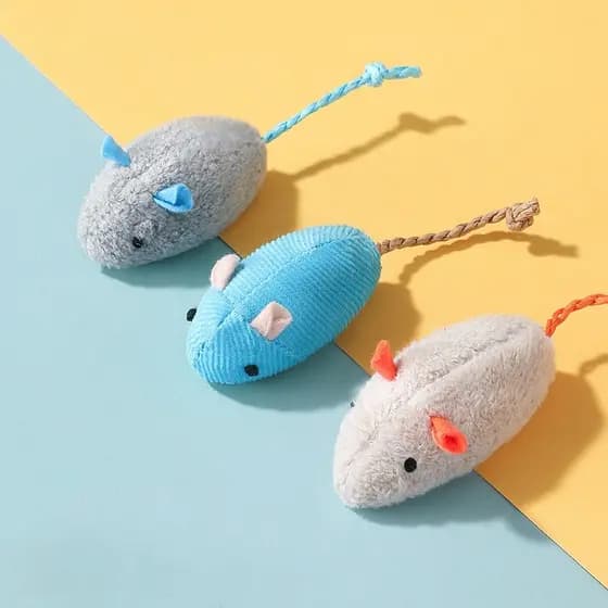 Kit Com 4 Ratinhos Com Catnip Brinquedo Erva De Gato XH178