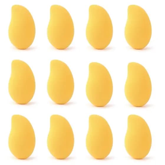 Kit Com 12 peças Esponja de Rosto Facial Maquiagem Base Manga Aleatoria