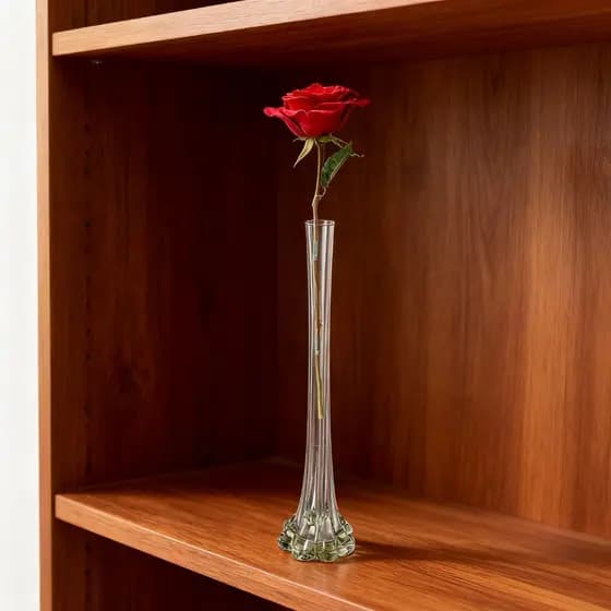 Vaso Solitário 20cm Tulipa Vidro Decorativo Mesa Casamento Festas Eventos Decoração