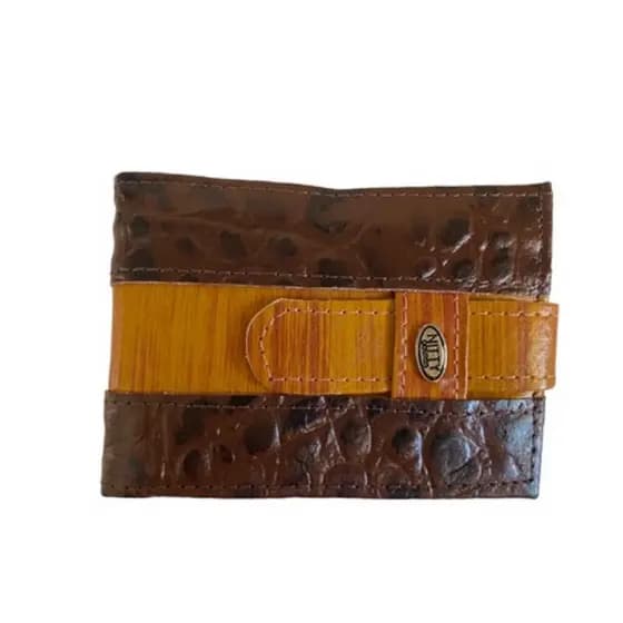 Carteira Masculina escura de couro porta documentos, moedas, cartões. cores sortidas