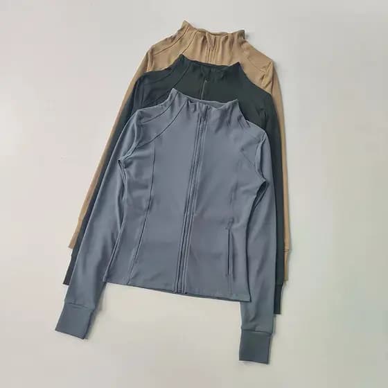 Casaco Esportivo Para Mulheres , Slim Fit , Profissional , Secagem Rápida , Corrida , Manga Comprida , Camisa Pratiyog ,