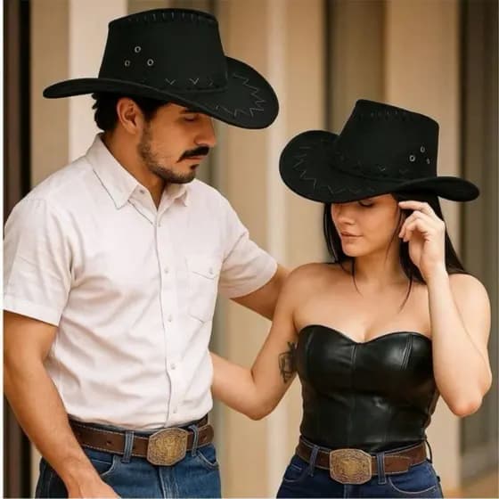 Chapéu Country Comboy Chapéu Festa Junina Preto