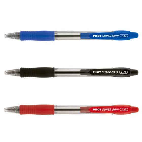 Caneta Esferográfica Super Grip Retrátil 1.0 Média Pilot