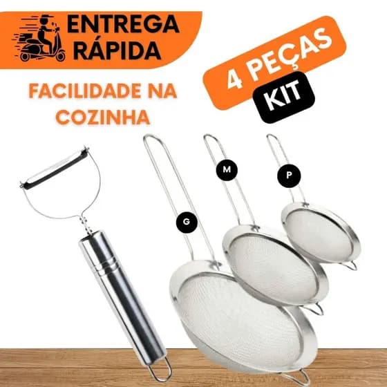 PENEIRA COADOR E DESCASCADOR DE LEGUMES INOX COZINHA CASA PADARIA RESTAURANTE MESA POSTA