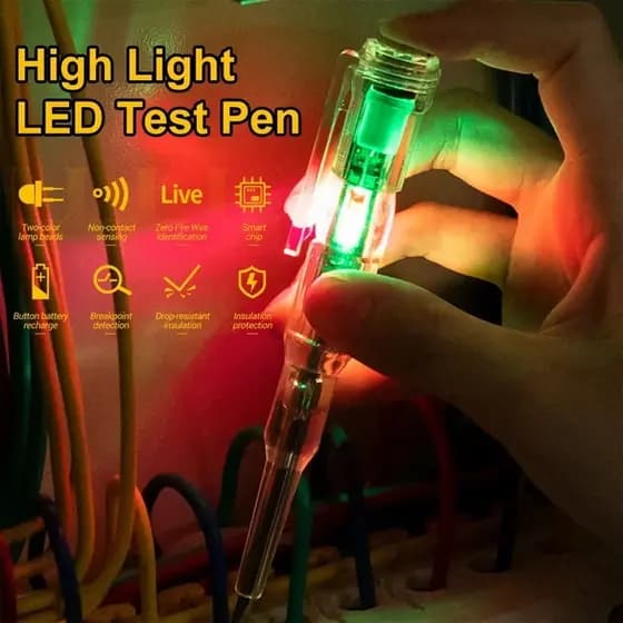 Caneta Testadora Inteligente De Tensão De 24/70-250V Detector De Energia De Indução Chave De Fenda De Circuito Testador