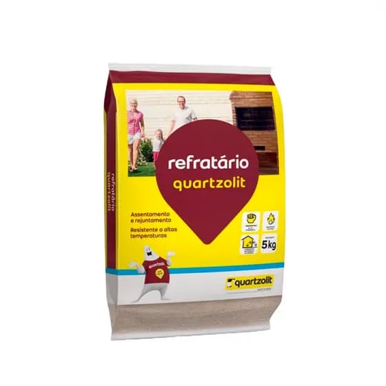 Argamassa Cimento Refratário Churrasqueira 5kg Quartzolit