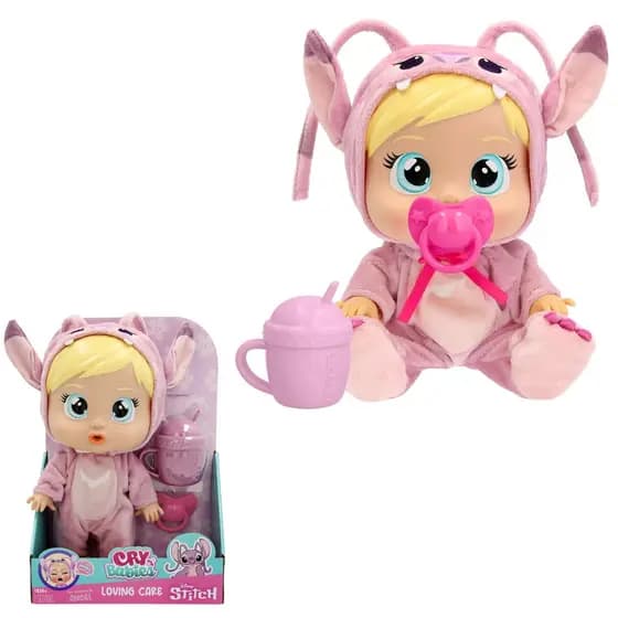 Boneca Cry Babies Loving Care Angel Stitch Chora Multikids