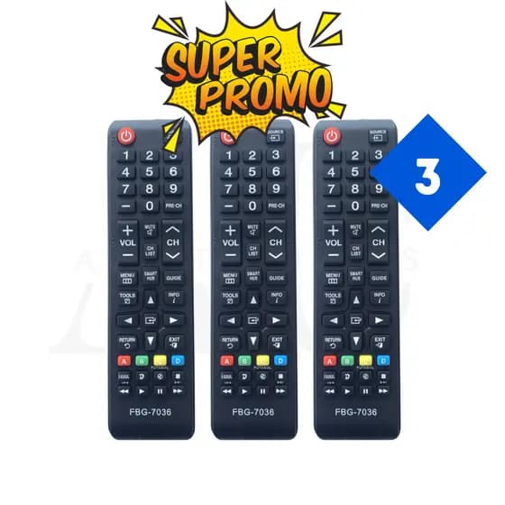 Kit 3un Controle Tv Samsung Smart HUb, Tecla Futebol Varias Versoes