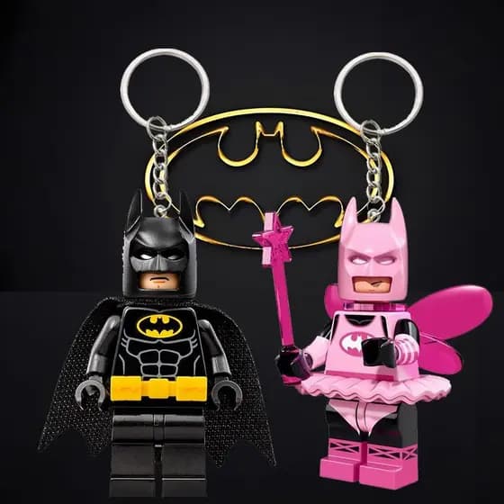 Chaveiro De Boneca Brique Compatível Com Mochila BAT -/- MAN Pendurada/Pequeno Presente Para Estudantes