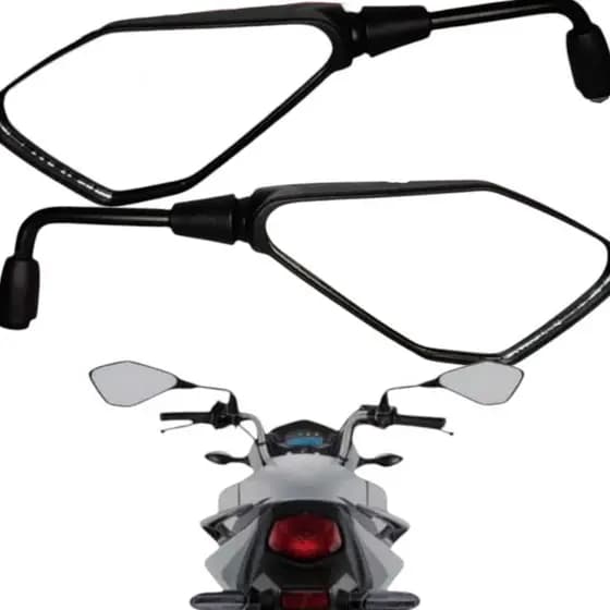 Par Retrovisor Kawasaki Z400 Haste Longa 90 Graus Rosca Honda Cg Fan Titan 150 160 Cb Twister Xre