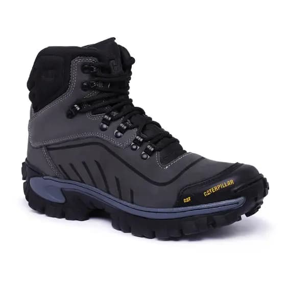 Coturno Bota Blaqueada Adventure Masculino Caterpillar com Palmilha em Gel Ortopedica Cor Cinza