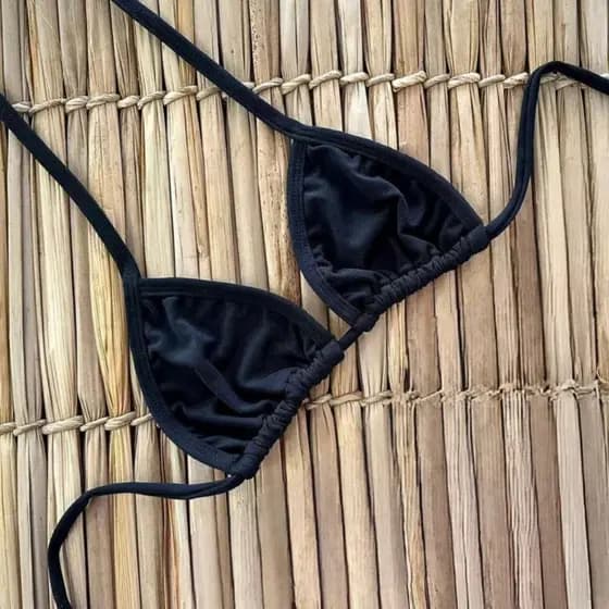 Top Busto de biquíni cortininha forrado moda praia