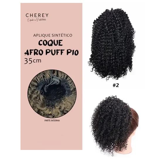 Cabelo Aplique Coque Afro Puff P10 Fibra Sintética P10--CHEREY
