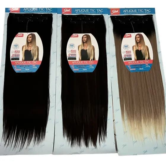 SLEEK Aplique KATHY Tic Tac Idêntico Ao Humano Orgânico 70cm 220g